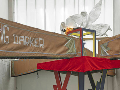 Lighthouse (It Is Getting Darker), 2017. After Gustavs Klutsis‘ architecture sketches. Courtesy of Kow