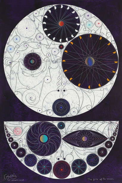 Carlos Estevez, The face of the moon 2024. Courtesy of Gerald Peters Gallery
