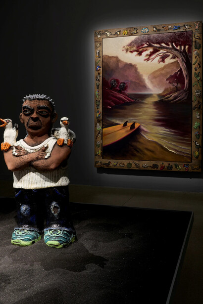 Billy Bain, By the river, exhibition view. Courtesy of Art Gallery of NSW