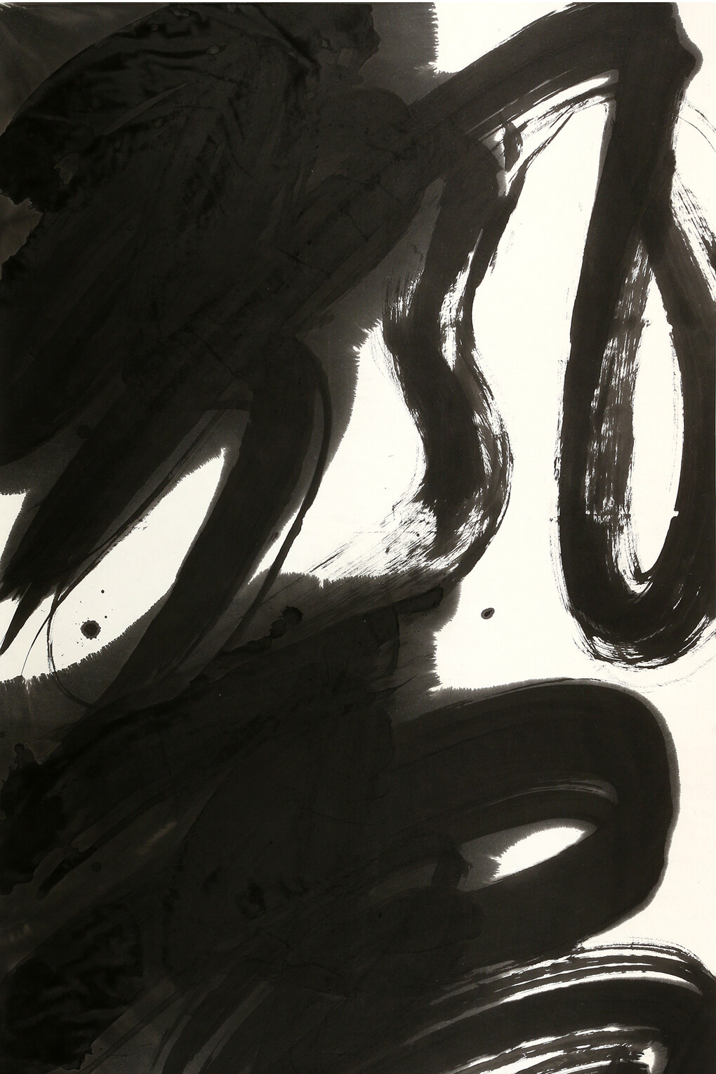 Wang Dongling Drifting Snow, 2015, Ink on Xuan paper, 70 3/4 x 37 3/4 in (180 x 96 cm), detail