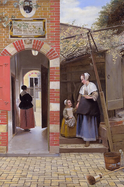Pieter de Hooch, "The Courtyard of a House in Delft", (1658)