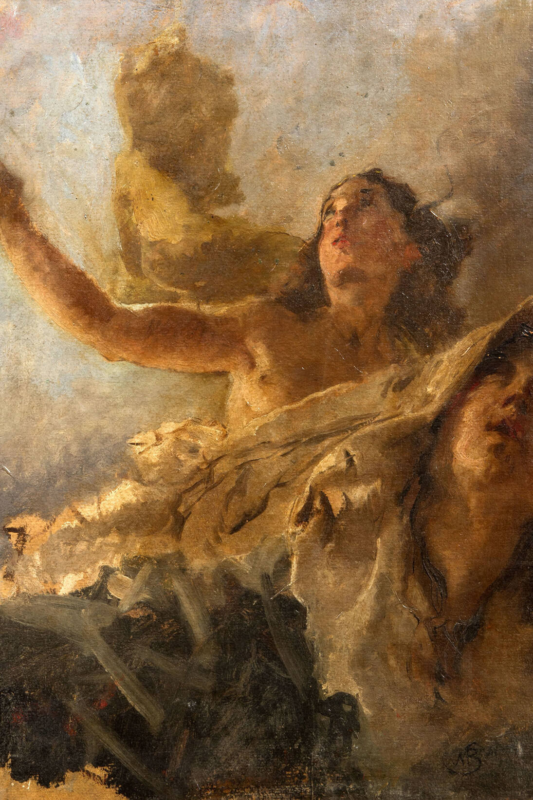 Mosè Bianchi, Studio per la Guerra, olio su tela, 40,8 x 30,2 cm