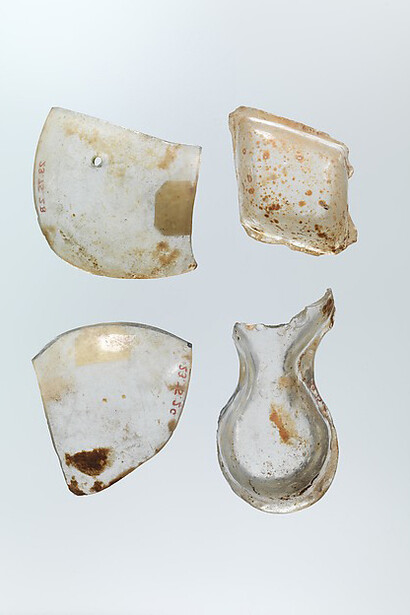 Shaped glass inlay pieces