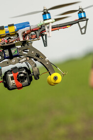 Homemade drone with a GoPro on the gimble