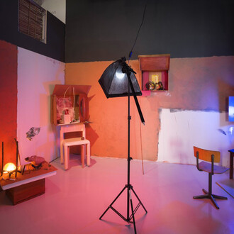 Diego Bianchi, ThéâtrEErreuR, vue de l'exposition. Avec l'aimable autorisation de la Galerie Jocelyn Wolf