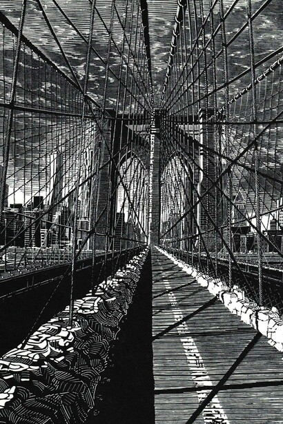 Anne Desmet, Brooklyn Bridge, New Day - 24 x 17 cm