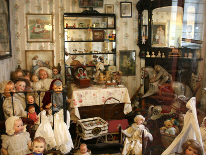 The Pollock's Toy Museum in London, dolls and toy soldiers