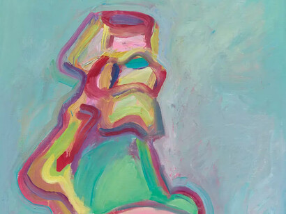 Maria Lassnig, Rosa Bauch (Pink belly) (detail), 1997. Mit freundlicher genehmigung der Galerie Hauser & Wirth