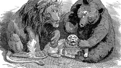 "The Harmless Necessary Cat", The name of this cartoon is extracted from The Merchant of Venice by Shakespeare. This reference quite clearly indicates that the Persian cat in this cartoon is looked upon with no respect or admiration