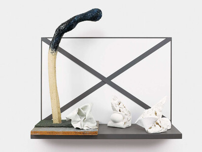 CLAES OLDENBURG, SHELF LIFE NUMBER 14, 2016–2017
Mixed media. Photograph by Kerry Ryan McFate, courtesy Pace Gallery. © 2018 Claes Oldenburg and Coosje van Bruggen