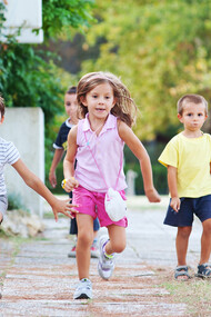Children running