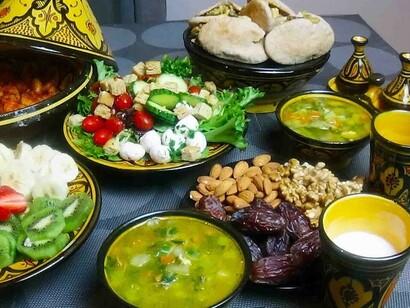 Traditional Moroccan ftour