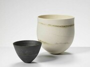 Jennifer Lee, Dark, slate blue, flashes, 2013
9.4 x 13.4 cm, Pale, smoky speckled traces, 2012, 19.4 x 19 cm