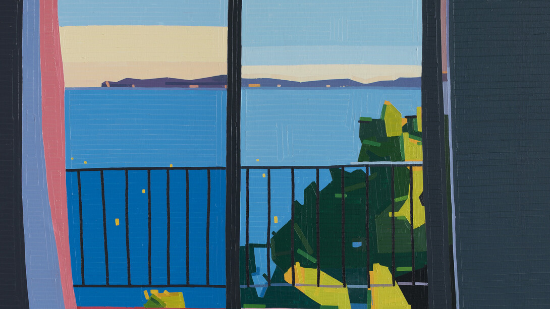 Guy Yanai, Rayol Canadel Sur Mer (Barbarian In The Garden), 2017 , Oil on linen, 70 7/8 x 78 3/4 in (180 x 200 cm). Courtesy of the artist and Praz-Delavallade.
