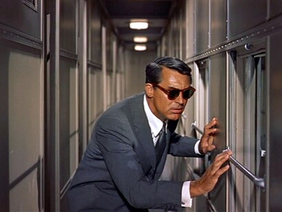 Cary Grant en "Con la muerte en los talones"