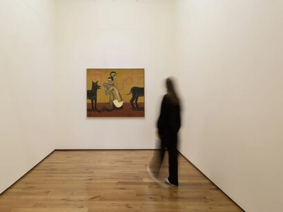 Salah Elmur, The land of the sun, vista de exhibición. Cortesía de la Galería Mariane Ibrahim