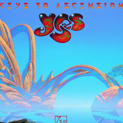 Original 12×12 promotional album flat/poster for Yes – Keys to Ascension, released in 1996 with artwork by Roger Dean