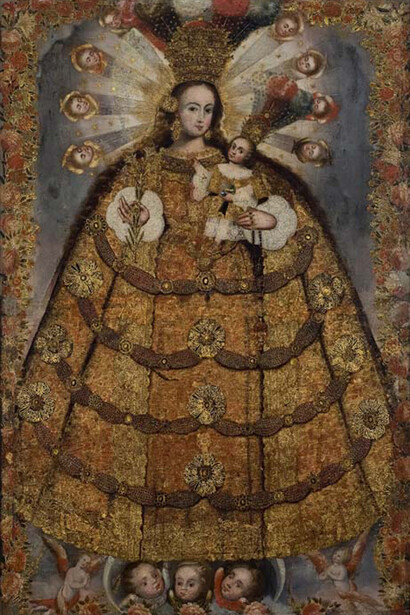 Anónimo, Virgen del Rosario de Pomata, ca. 1730-1760. Cortesía del Museo Pedro de Osma