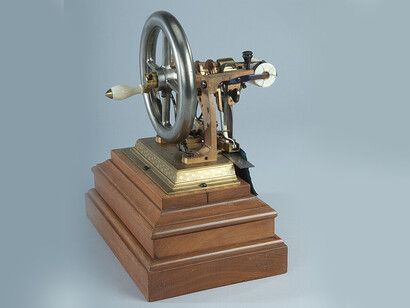 Patent model of the sewing machine by Elias Howe Jr. of Cambridge, Massachusetts — Patent No. 4,750, issued on September 10, 1846