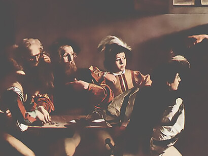 The Calling of Saint Matthew, painting by Caravaggio, 1599-1600