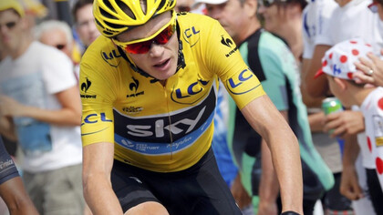 Chris Froome al traguardo