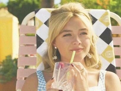 Florence pugh in a scene from Don't Worry Darling
