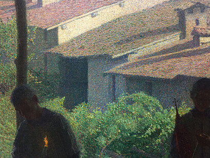 Giuseppe Pellizza da Volpedo, Sul fienile, dettaglio