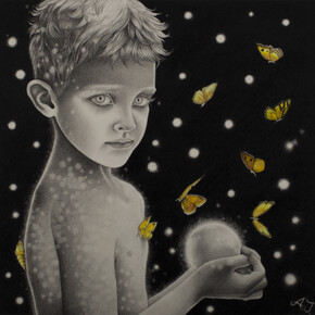 DCG_Alessia Iannetti_The Glowing Light_Graphite and watercolour on paper_15 x 15 cm_2014
