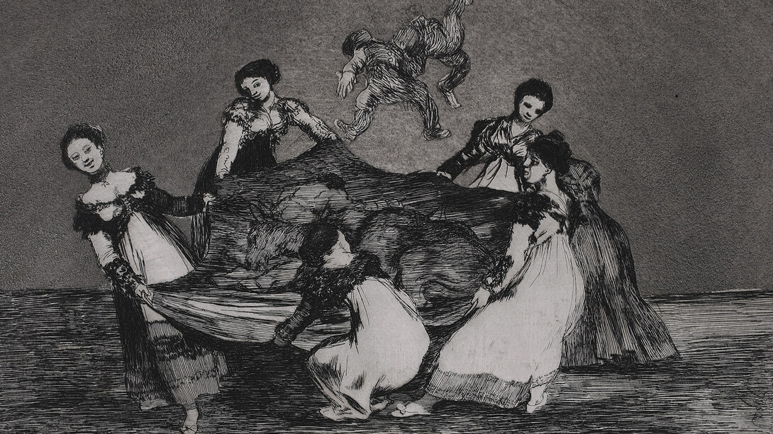 Francisco Goya, Feminine folly, plate 1 from The follies (Los disparates) series (detail), 1815–24. Courtesy of National Gallery
