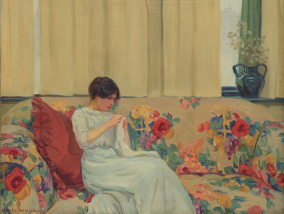 Helen McNicoll, The chintz sofa, 1913. Courtesy of AGH