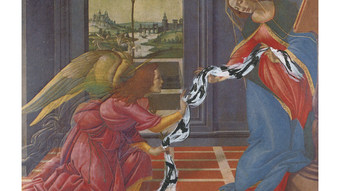 Eugenio Espinoza, Florencia, 1973, Softcover book, New Artistic Tourist Guide of Florence (1972), page 36, Acrylic and ink on paper, Centro de estudios de archivos audiovisuales y artísticos, Caracas