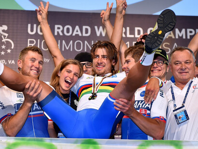 Festeggiamenti per Peter Sagan