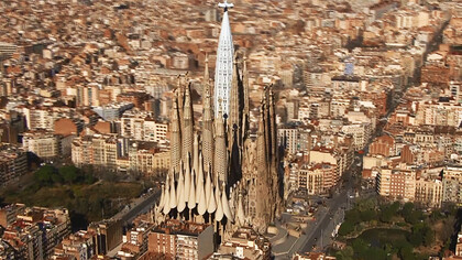 La Sagrada Familia. 2026, vista en 3D. Barcelona, España
