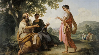 Socrate con un discepolo e Diotima, (prima del 1810), olio, tela, 121,5 x 173,5 cm, Galleria Nazionale della Slovenia, Lubiana