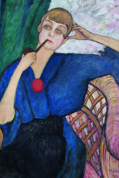Gabriele Münter, Portrait of Anna Roslund (Bildnis Anna Roslund) (detail), 1917. Courtesy of Guggenheim Museum