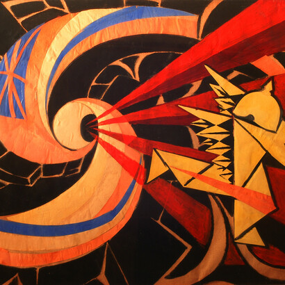 Giacomo Balla, La Guerra (detalle), 1916, propiedad UniCredit © Giacomo Balla, por SIAE 2021
