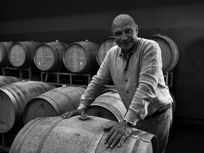 Luca D’Attoma in barricaia