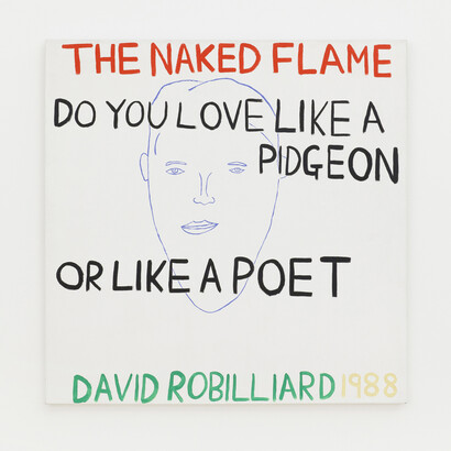David Robilliard, The Naked Flame, 1988, acrylic on canvas. Photograph: Paul Knight. Courtesy private collection, Berlin. © The Estate of David Robilliard. All rights reserved. DACS 2014