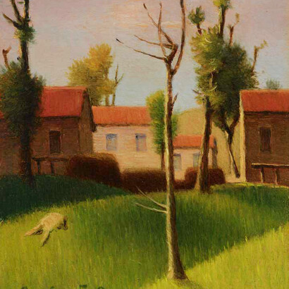 Antonio Calderara. En Mottarone, 1952, óleo sobre tabla, Lisson Gallery