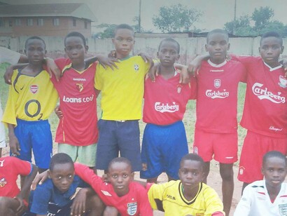 Kids from Africa wearing football jerseys from western teams are a sign that there is a cultural shift towards the west