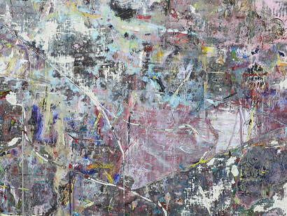 Liam Everett
Untitled (Lubudi), 2015
Acrylic, enamel, alcohol, and salt on oil primed linen
195.6 x 134.6 cm
77 x 53 in
Courtesy of the Artist and Altman Siegel, San Francisco