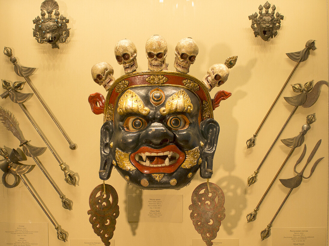 The Culture and Art of Central Asia, Exhibition view. Courtesy of The State Hermitage Museum