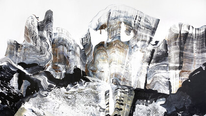 Quatrième composition, 225x150 cm, technique mixte