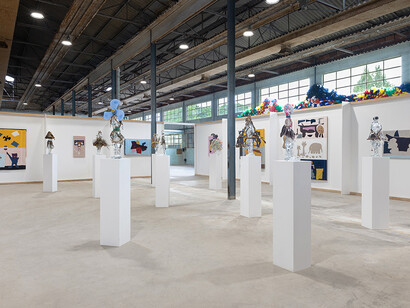 Pascale Marthine Tayou, Tchâm: Confidences, exhibition view. Courtesy of Galleria Continua