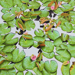 Frank DePietro, Water lilies number sixty-two (detail), 2022. Courtesy of Carrie Haddad Gallery 