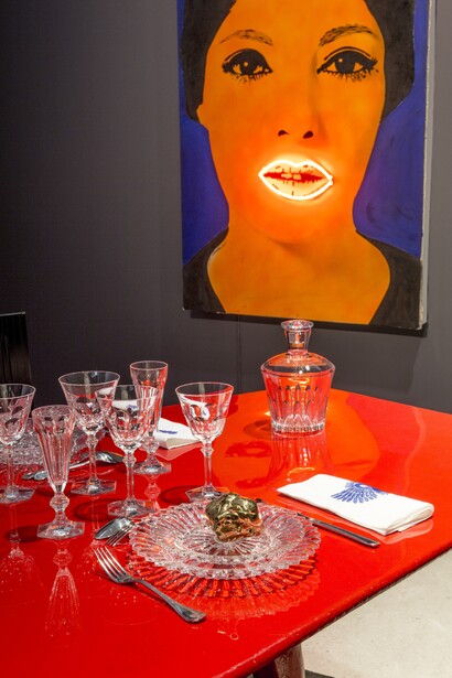 Sturtevant, Peinture à Haute Tension after Martial Raysse, 1969, Oil on canvas, 162 x 96.5 cm (63.78 x 37.99 in), Courtesy Galerie Thaddaeus Ropac, Paris/Salzburg, photo: Philippe Servent