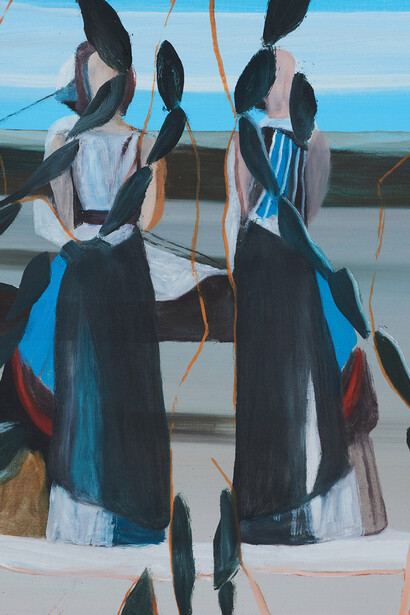 Marc Desgrandchamps, Marionnettes (détail), 2024-2025. Avec l'aimable autorisation de la Galerie Lelong