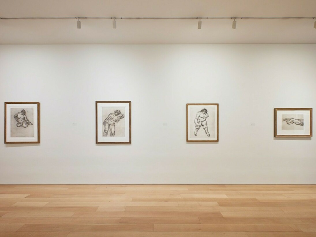 Bacon and Freud, Exhibition view. Courtesy of Marlborough Graphics