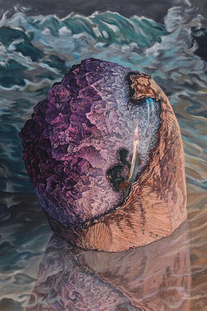 Chason Matthams, Amethyst w/ Winslow homer's northeaster, 2025. Courtesy of Union Pacific