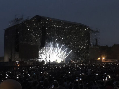 La folla al concerto dei Radiohead a Firenze